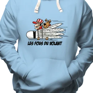 Sweat Adulte Les fous du Volant de badminton